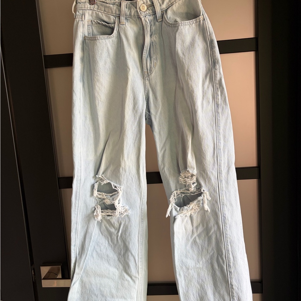 Hollister Ultra High Rise Baggy Women's Jeans Distressed Size 25